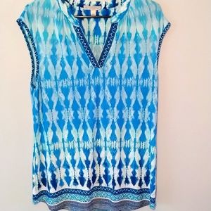 Blue tunic top
